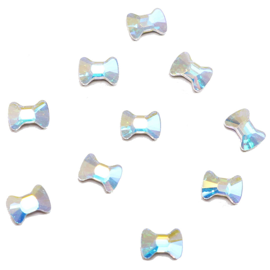 Swarovski 2858 Bow Tie Flatbacks Crystals Nail Art Rhinestones, 6x4.5mm Crystal AB- 10 Pieces - BeesActive Australia