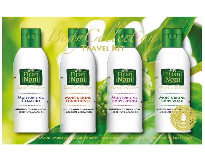 Fijian Noni - Body Collection TRAVEL KIT (Pack of 4) Infusion of Fijian Noni, Pure Coconut & Argan Oil. Gift of Nature! - BeesActive Australia