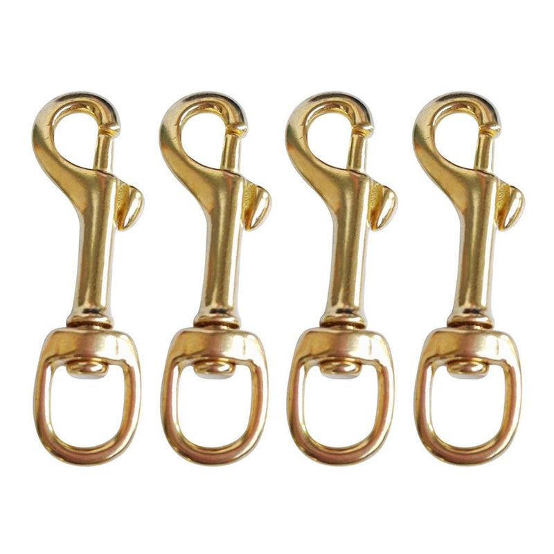 YiMusic 4 Pieces Brass Single Swivel Eye Bolt Snap Hook Buckle Suit for Scuba Diving Dog Clip Equipment Replacement - BeesActive Australia