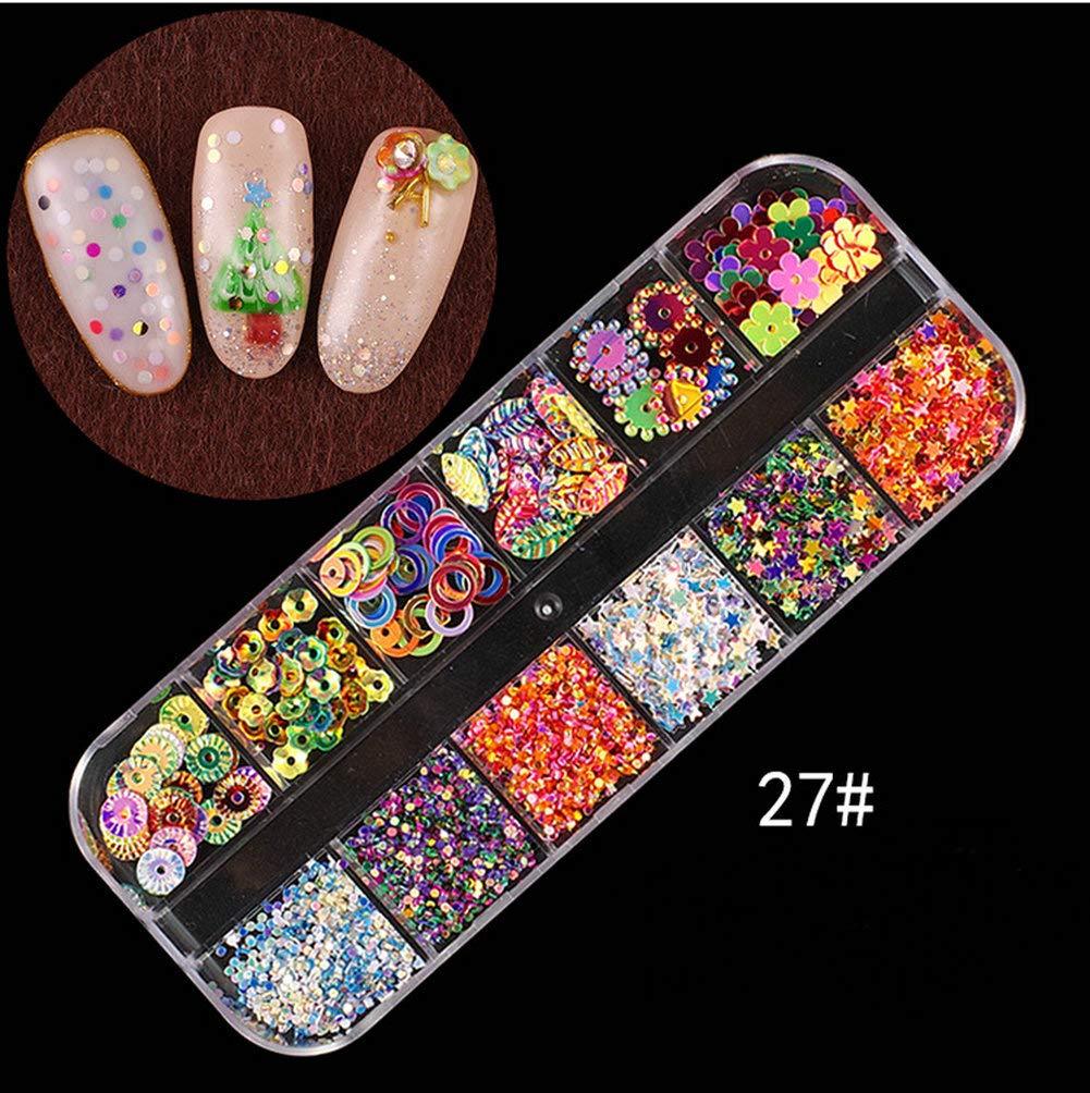 Nail Art Tools Decoration Manicure Pedicure Tool Set Kit Nail Stickers, Nail Beads Rhinestones Stone Gold Metal Studs (27) 27 - BeesActive Australia