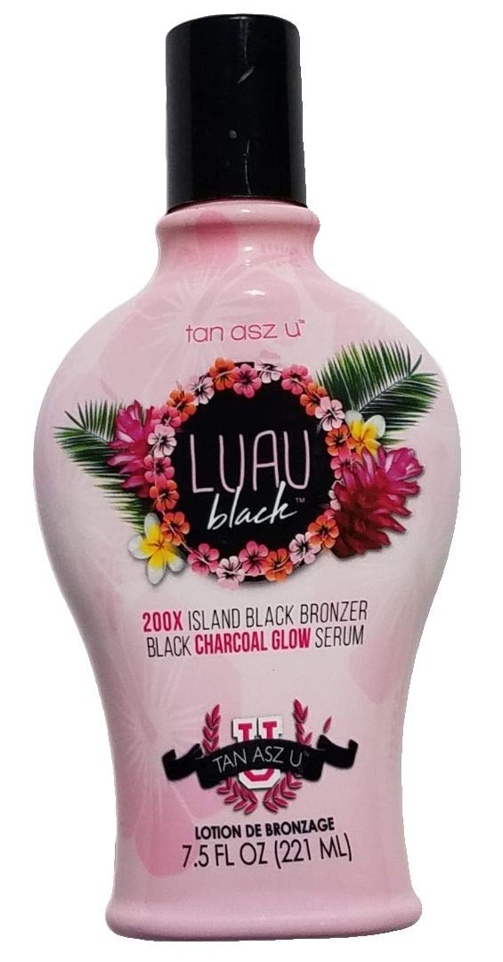 Tan Asz U LUAU BLACK 200X Black Bronzer 7.5 oz smaller size. Charcoal Glow serum Tanning Bed Lotion - BeesActive Australia