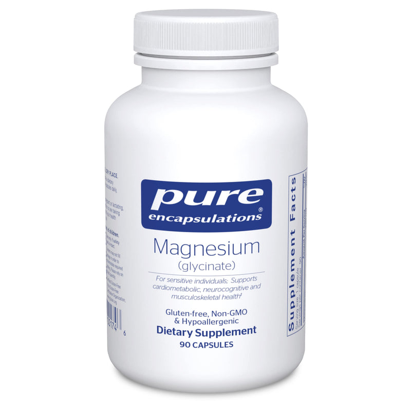 Pure Encapsulations Magnesium (Glycinate) | Supplement to Support Stress Relief, Sleep, Heart Health, Nerves, Muscles, and Metabolism* | 90 Capsules 90 Count (Pack of 1) Standard Packaging - BeesActive Australia