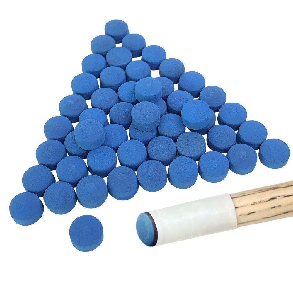 [AUSTRALIA] - YuCool 50 Pieces Pool Billiard Cue Tips, Cue Tip Replacements for Pool Cues and Snooker-Blue 