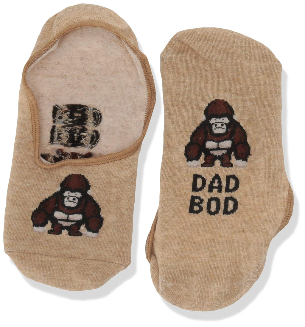 Hot Sox mens Fun Novelty Liner Socks 6-12 Dad Bod (Hemp Heather) - BeesActive Australia