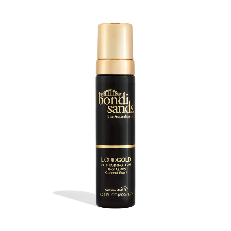 Bondi Sands Liquid Gold Self Tanning Foam | Lightweight + Quick Dry Foam Enriched with Argan Oil, Provides a Hydrated Streak-Free Tan | 7.04 Oz/200 mL - BeesActive Australia