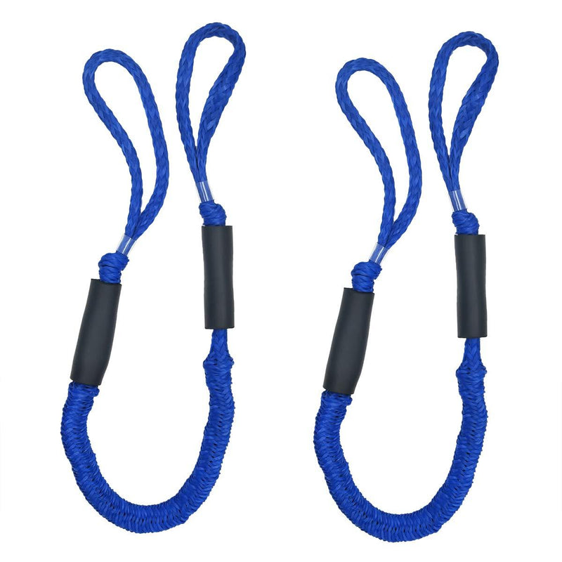 [AUSTRALIA] - Jranter Bungee Dock Line Mooring Rope for Boat 3 ft, 2 Pieces Dark Blue 