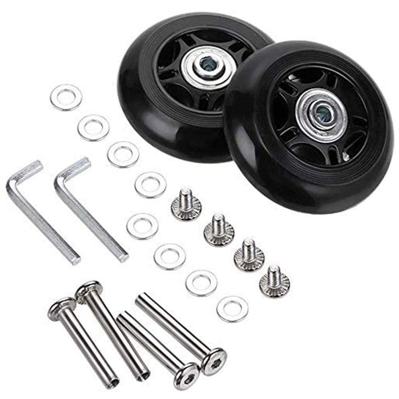 F-ber Luggage Suitcase Wheels Replacement Kit 68x24mm/2.68"x0.94" w/ABEC 608zz Inline Outdoor Skate Replacement Wheels, One Set of (2) Wheels (OD:68 W:24 ID:6 Axles:35&40) - BeesActive Australia