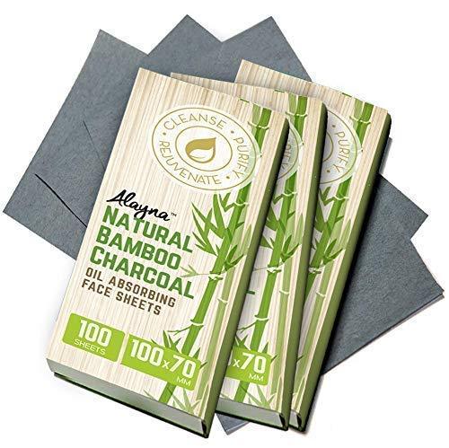 (3 PK) Oil Blotting Sheets- Natural Bamboo Charcoal Oil Absorbing Tissues- 300 Pcs Organic Blotting Paper- Beauty Blotters for the Face- Papers Remove Excess Shine- For Facial Make Up & Skin Care - BeesActive Australia