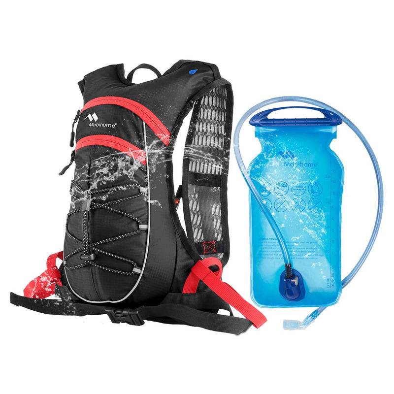 [AUSTRALIA] - Mobihome Insulated Hydration Backpack for Running, Hiking & Cycling with 2L Water Backpacks BPA Free Bite Valve, Lightweight Sport Daypack Keeps Liquid Cool up to 4 Hours Black 