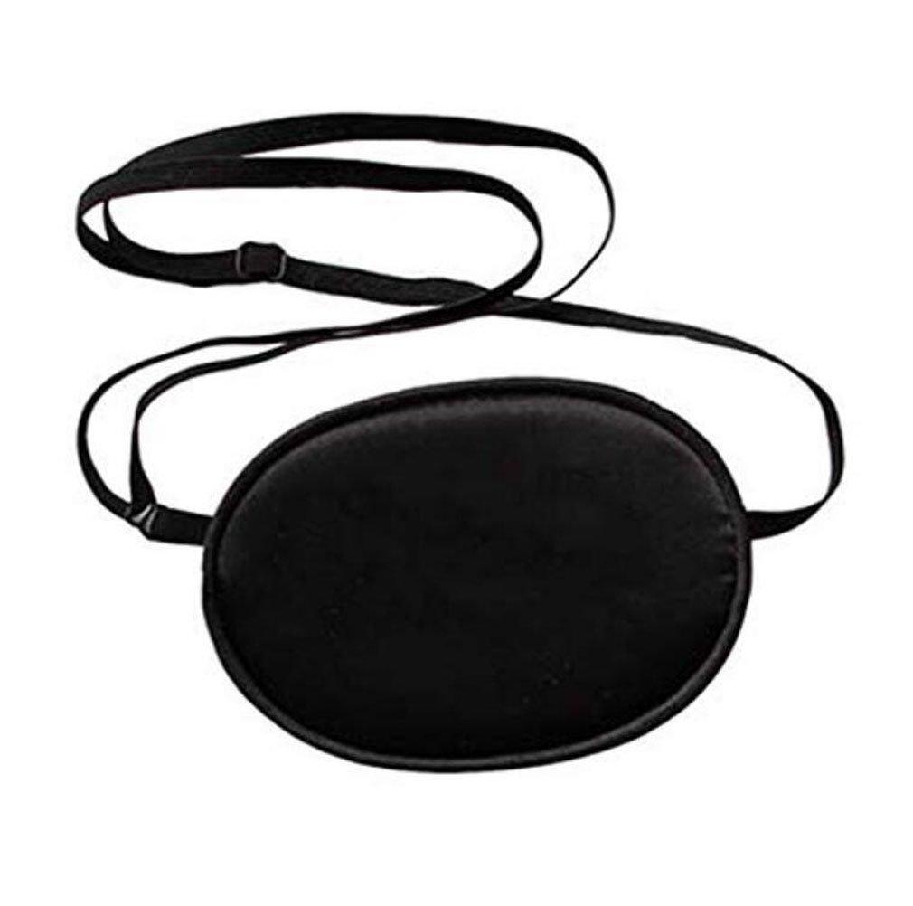 1Pcs Adjustable Black Silk Pirate Eye Patch Soft Smooth Comfortable Eye Mask Cover For Amblyopia Strabismus Lazy Eye size Adult Size - BeesActive Australia