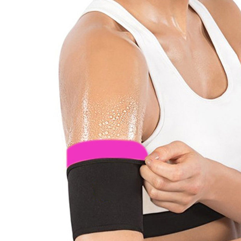 Arm Trimmers for Women - Pair Sauna Arm Sweat Bands - Neoprene Arm Trainer Toner Sleeves for Sports Workout, Black - BeesActive Australia