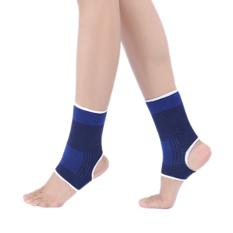 Luwint kid Compression Ankle Brace - Knitted Ankle Sleeve Sock Support for Sprains Arthritis Tendonitis Running Fitness, 1 Pair Blue Ankle - BeesActive Australia