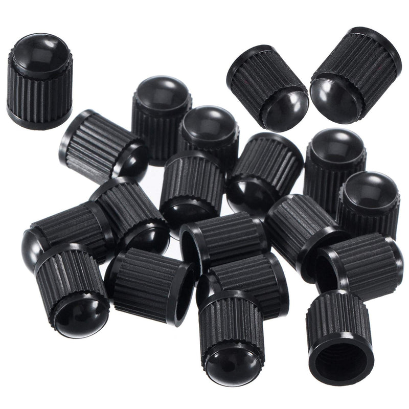 AEHO CRAFTS 20 Pack Tyre Valve Dust Covers - Plastic Tire Caps for Bike, Car, Trucks, Motorbike, and Bicycle - Color Black - BeesActive Australia