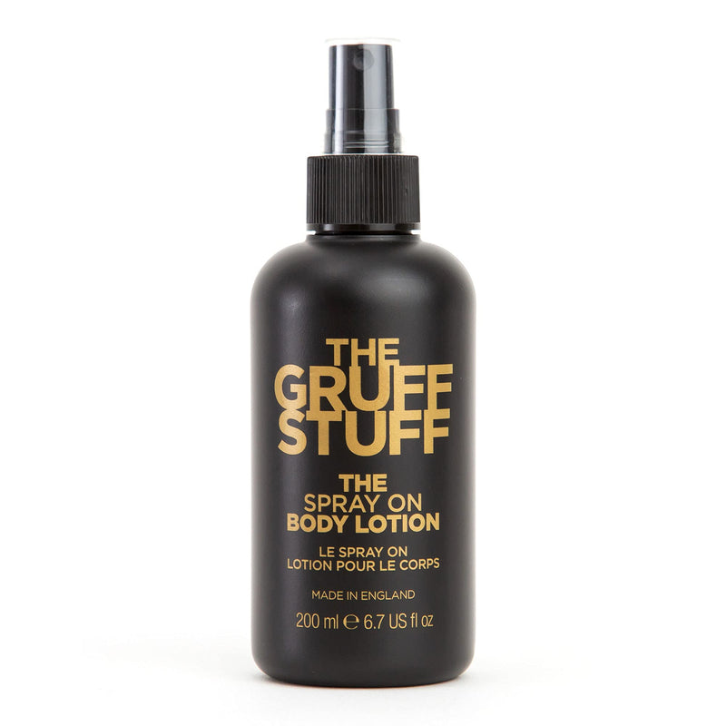 THE GRUFF STUFF THE SPRAY ON BODY LOTION 200ml - Fast-absorbing Body Moisturiser for Normal, Dry, Oily and Sensitive Skin, Vegan Friendly, Natural Formula - BeesActive Australia