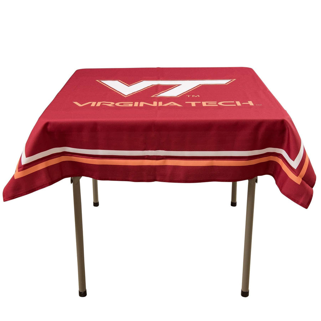 College Flags & Banners Co. Virginia Tech Hokies Logo Tablecloth or Table Overlay - BeesActive Australia