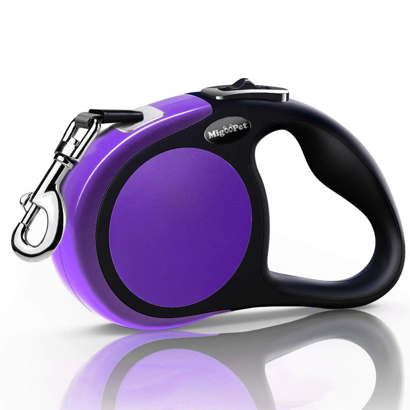 Heavy Duty Retractable Dog Leash-16ft Strong & Durable Walking Leash for S to L Dogs up to 45/115 lbs, Upgraded Lock System, Non Slip Grip, Tangle Free Small/Medium (Pack of 1) Purple - BeesActive Australia