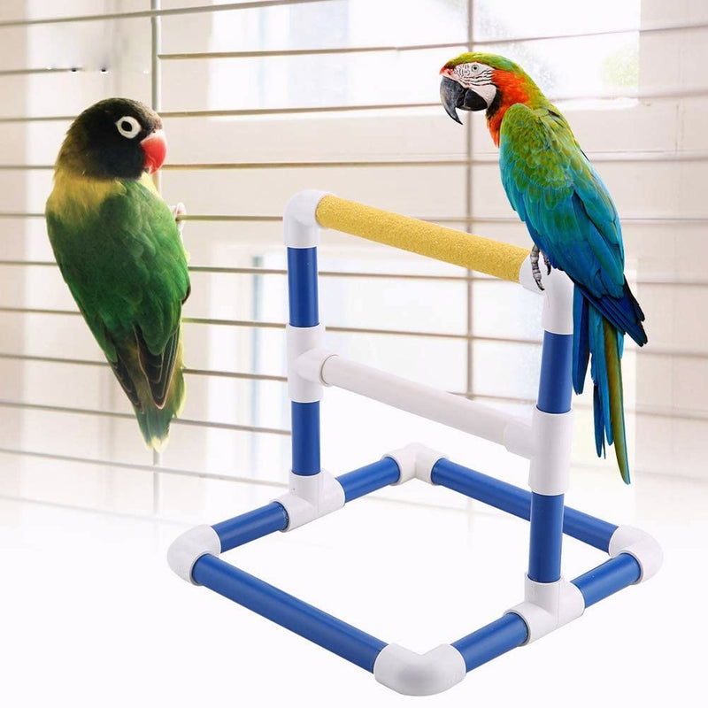 Parrot Training Stand Pet Bird Table Perch Stands PVC Bird Standing Platform Bird Shower Bath Stand Rack Standing Gym Training Grinding Toy Playstand Holder Scrub - BeesActive Australia