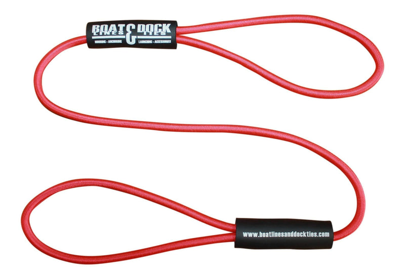 [AUSTRALIA] - Boat Lines and Dock Ties Basic Bungee Boat Dock Ties with Floats Red 36" - 2 pack 