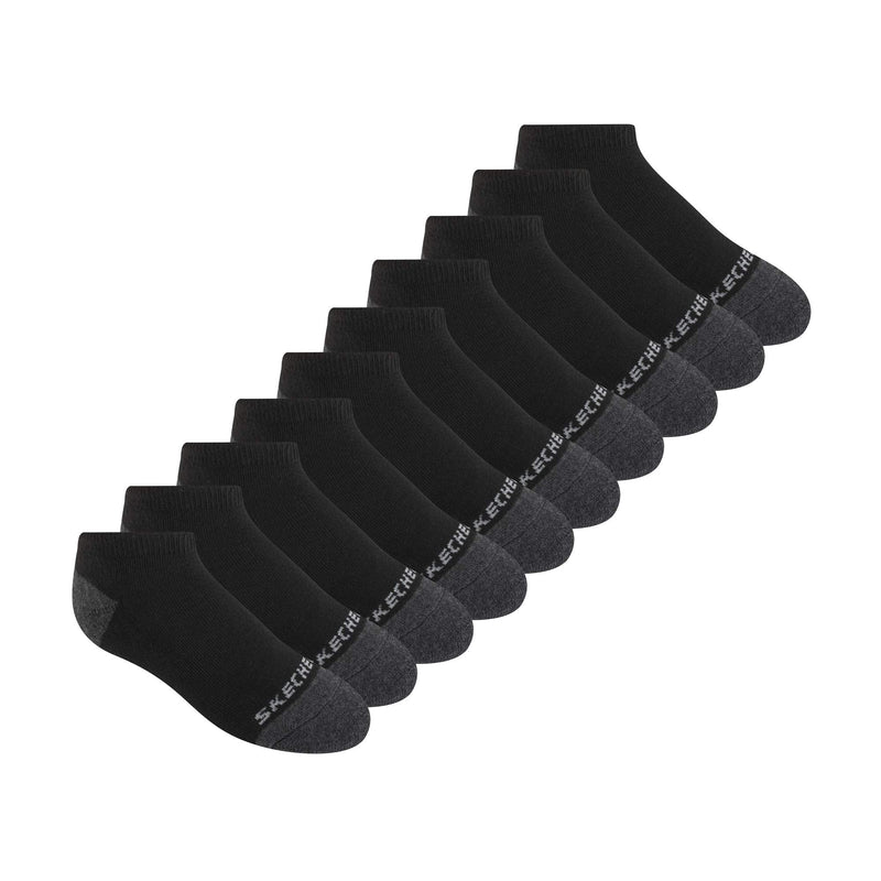 Skechers boys Skechers Boys' 10 Pack No Show Socks 7-8.5 Black - BeesActive Australia