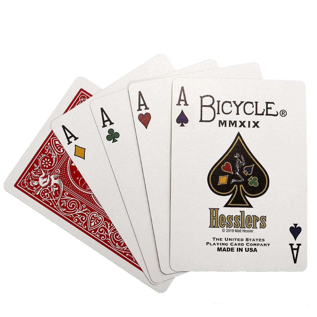 Hesslers Rider Back Playing Cards Red - BeesActive Australia