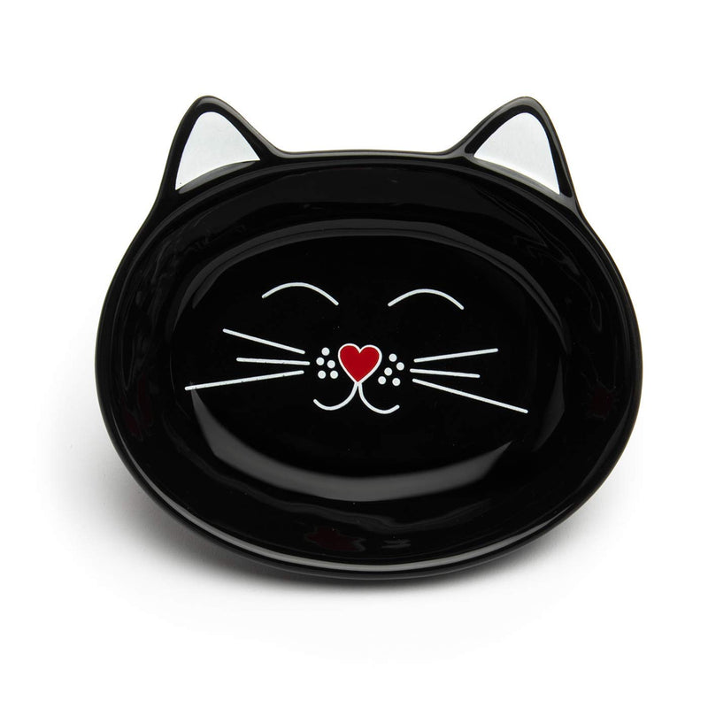 Park Life Designs Oscar Cat Dish - Feeding Bowls - Cat Shaped Food and Water Bowls for Cats Black - BeesActive Australia