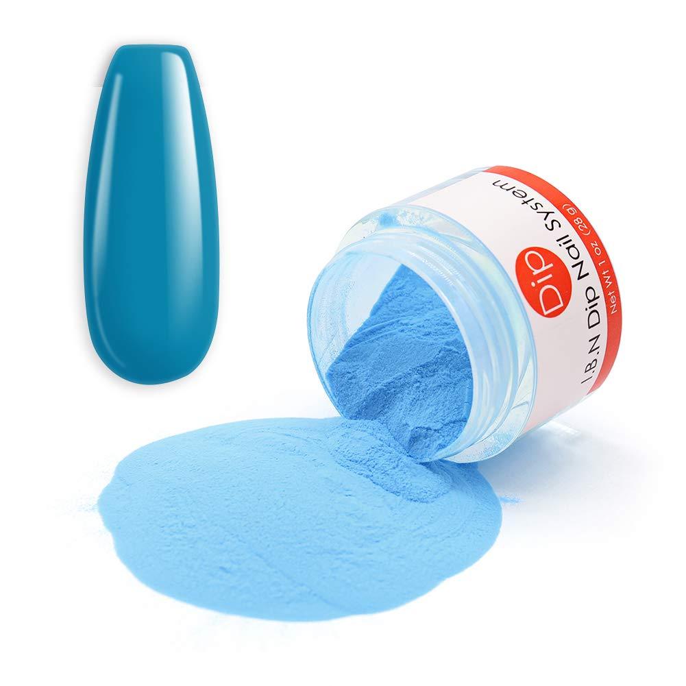 Blue Dipping Powder 1 Ounce (Added Vitamins) I.B.N Nail Dip Acrylic Powder, Light Weight and Firm, No Need UV LED Lamp Cured (DIP 017) DIP 017 - BeesActive Australia
