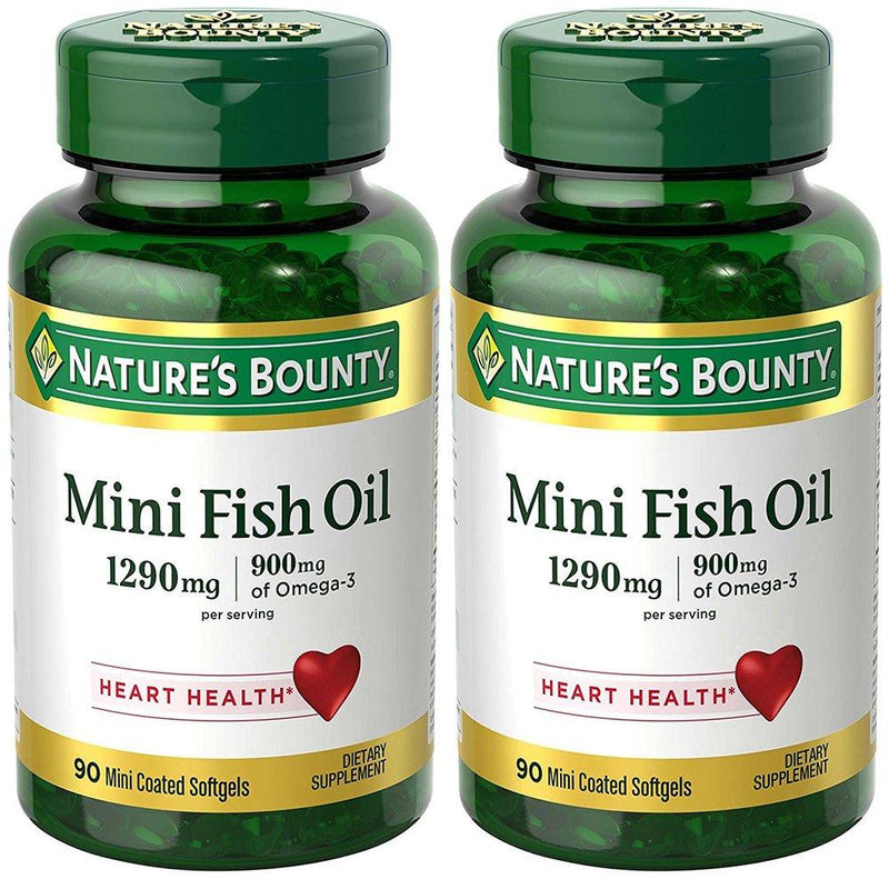 Fish Oil 1290 mg, Mini Odorless Softgels, 2 Bottles (90 Count) - BeesActive Australia