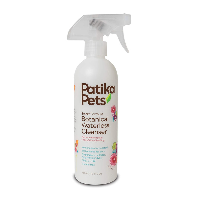 Patika Pets | Botanical Cleanser for Dogs & Cats, Waterless Shampoo & Gentle Conditioner Spray, No Rinse Formula, Paraben Free, Natural Ingredients for Sensitive Itchy Skin - 16.2oz - BeesActive Australia