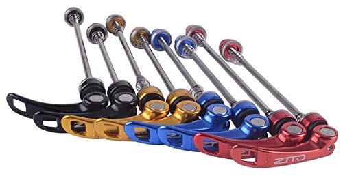 Zsling 1 Pair Bicycle Skewers Quick Release Axle Skewers Front Rear Bike Axle Wheel Hub 110/135mm for MTB Mountain Road Bike MTB BMX Black - BeesActive Australia