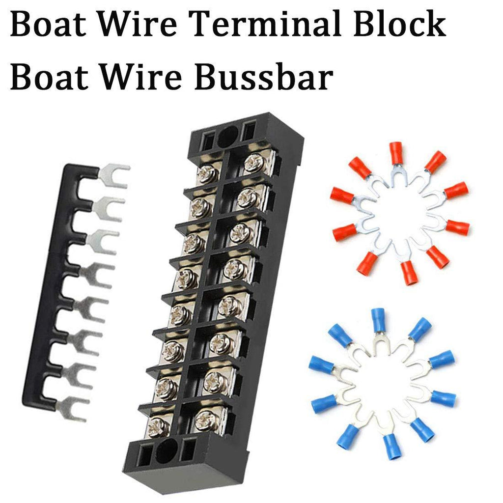 [AUSTRALIA] - Shangyuan Boat Wire Terminal Block Buss Bar for Electrical Equipment, 25A Terminal Strip Blocks Busbar for Wiring Up Fuse Panel Battery Switches Inverters Boat Lights Marine Interior Navigation Light 