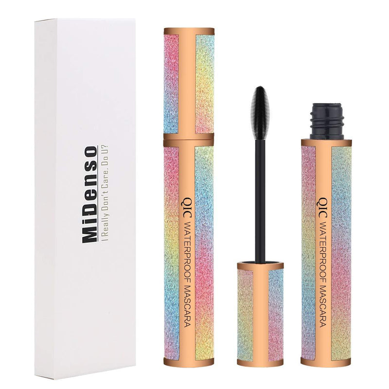 MiDenso 4D Lash Mascara Silk Fiber Eyelash Mascara Waterproof Thicker Longer Voluminous Eyelashes Makeup Long Lasting with Hypoallergenic Ingredients Non-toxic and Natural (Champagne Gold) - BeesActive Australia