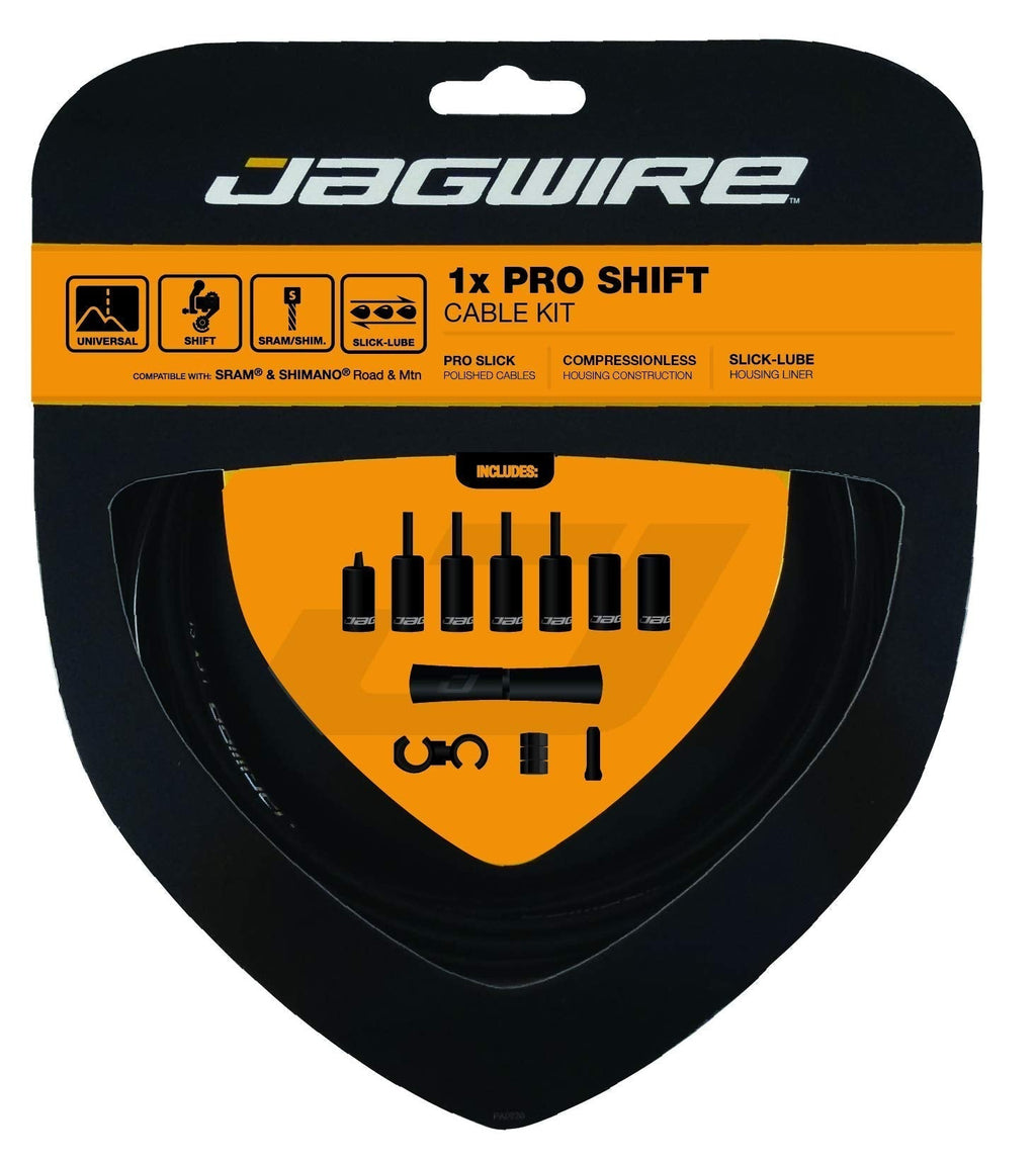 Jagwire - Universal 1x Pro Shift Kit |for Road, MTN, and Gravel Bike | SRAM and Shimano Shifter Compatible, Polished Stainless Cables, 10 Color Options - BeesActive Australia