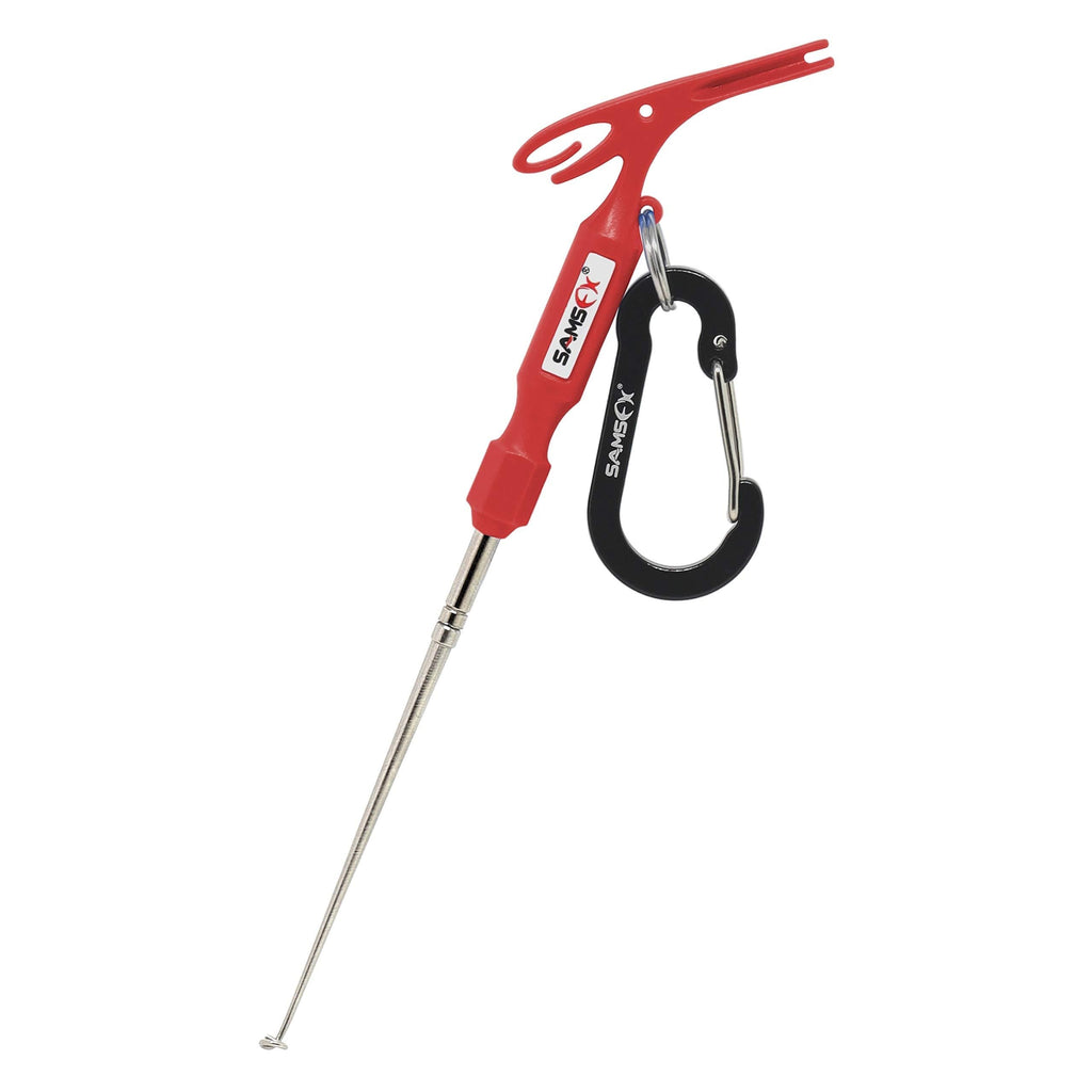 [AUSTRALIA] - SAMSFX Fishing Loop Tyer and Quick Knot Tool Fishing Hook Remover Tools Red Handle 