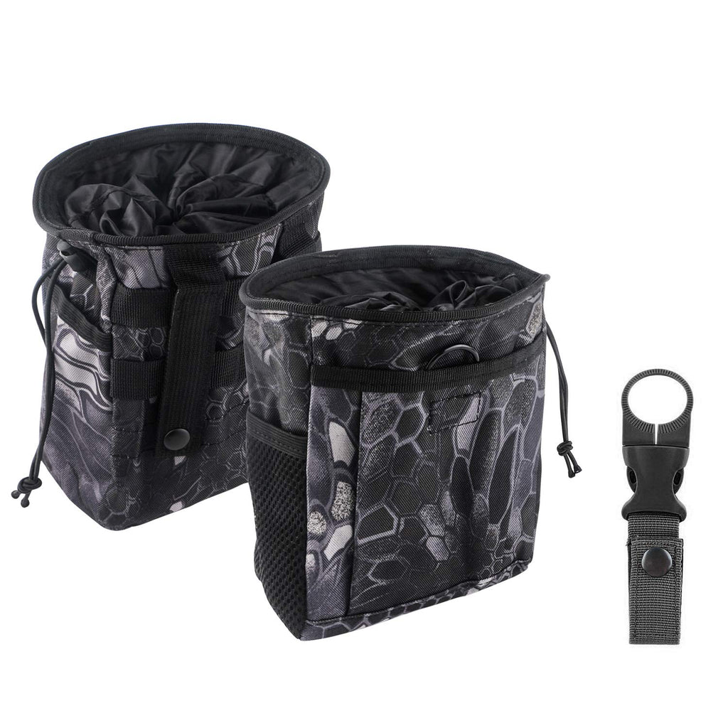Drawstring Highend Rock Climbing Chalk Bag with a Carabiner Different Pockets for Climbing Bouldering, Gymnastics, Gym Pouch, Cross Fit and Lifting black camouflage - BeesActive Australia