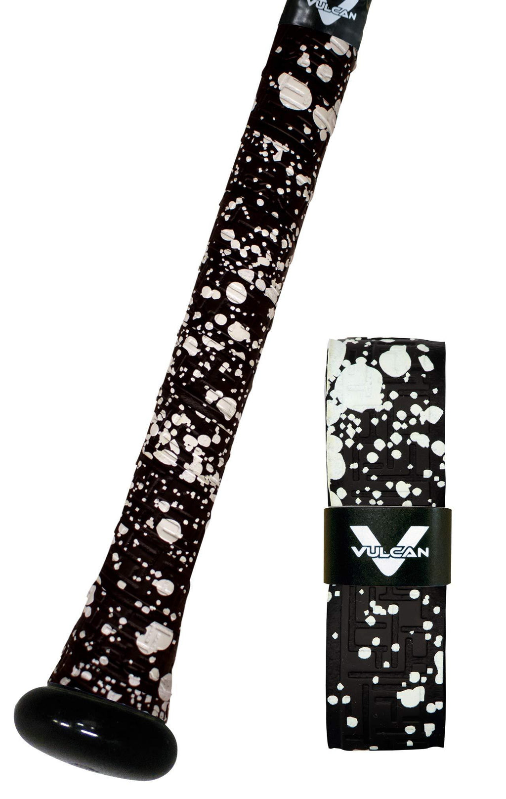 [AUSTRALIA] - Vulcan Sporting Goods Co. 0.50mm Bat Grips/Black Splatter (V050-BLKSPLT) 