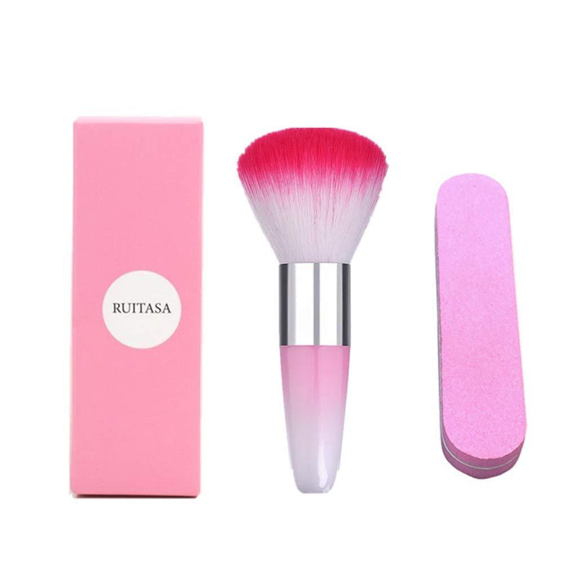 RUITASA Soft Nail Art Dust Remover Powder Brush Cleaner For Acrylic & UV Nail Gel - BeesActive Australia