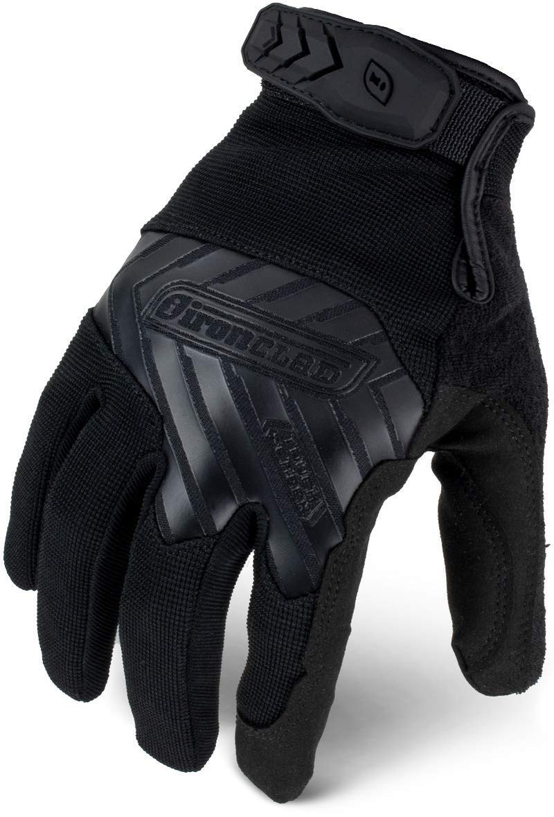 [AUSTRALIA] - IRONCLAD Command Tactical Pro, Touch Screen Gloves Conductive Palm and Fingers, All-Purpose, Multi-Colors, Performance Fit, Machine Washable, Sized S, M, L, XL, XXL (1 Pair) (Large, Black) Large 