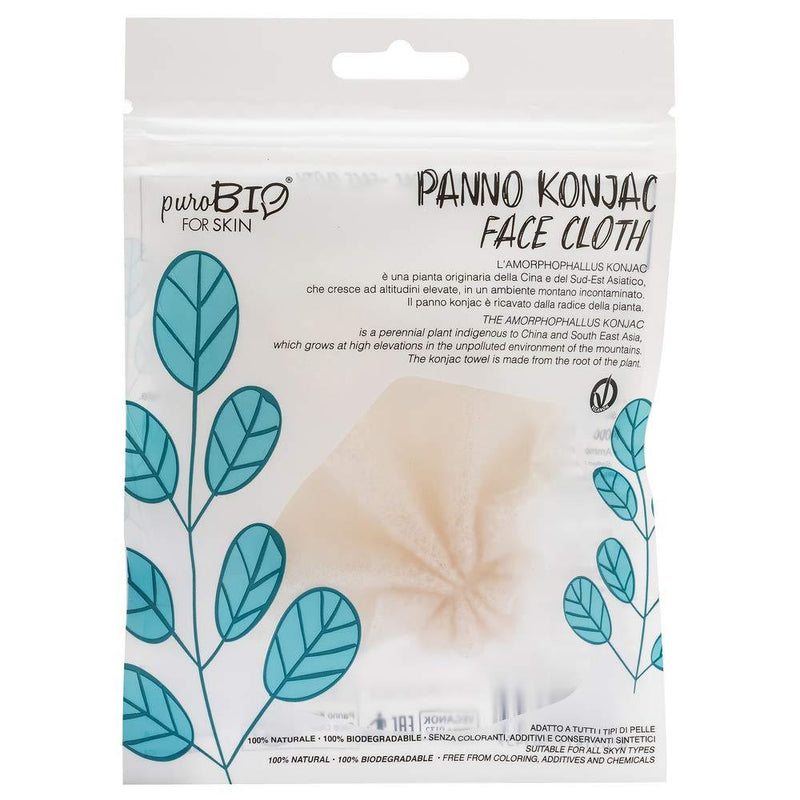 PuroBIO Certified Organic Cosmetics - 6 in 1 Vegan and Natural Konjac Reusable Water Activated Makeup Remover to Purify, Exfoliate, Brighten all Skin Types. 100% Konjac Root - BeesActive Australia