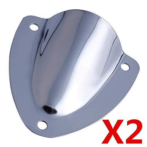 [AUSTRALIA] - Bay-sun 2 Pcs Marine Stainless Steel Clam Shell Vent Wire Cover Clam Shell Ventilation for Boat Yacht 