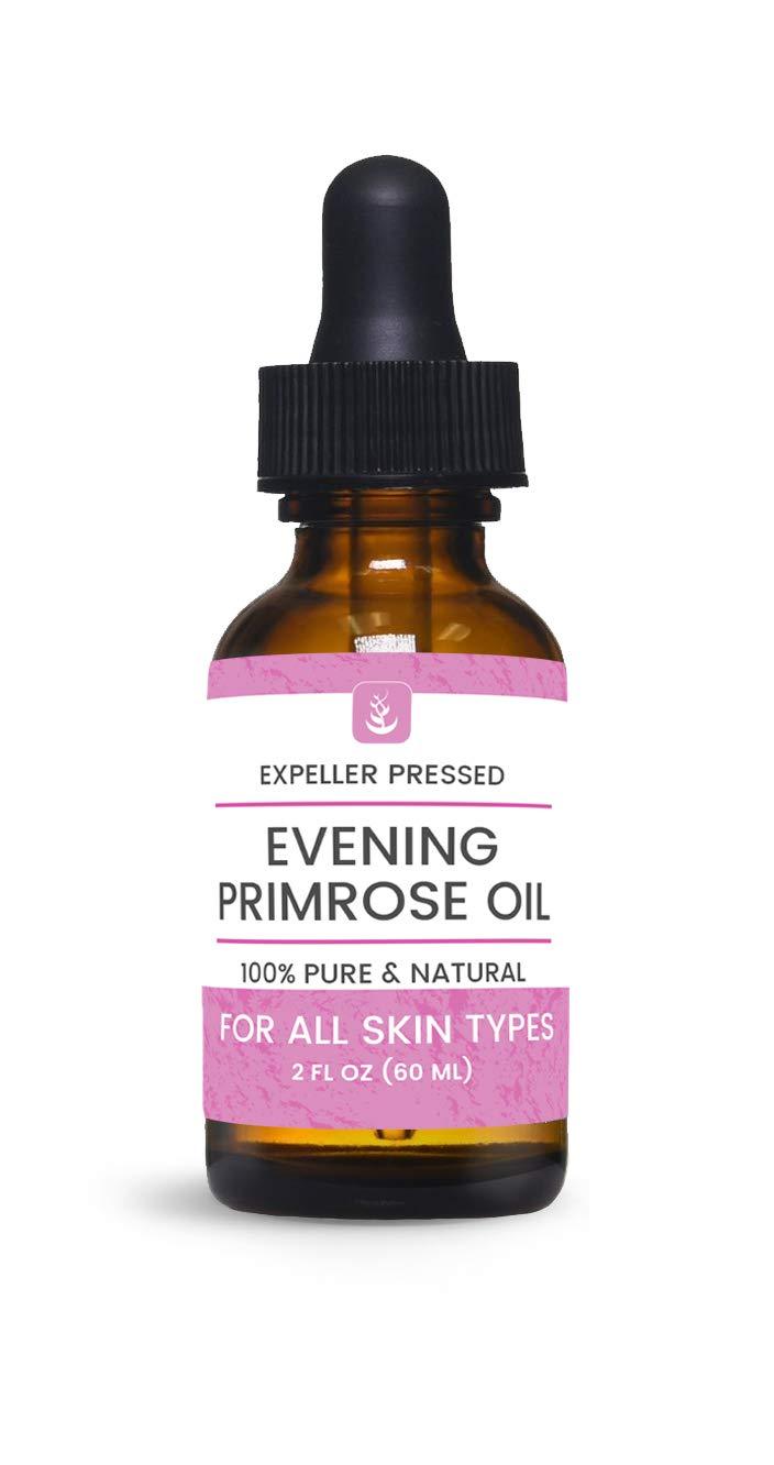 Evening Primrose Oil (2 fl oz) by Pure, Eye Dropper Cap, Fatty Acid-Rich, For Fresh & Glowing Skin, Soothes & Replenishes, Rejuvenates and Protects All Skin Types 2 Ounce - BeesActive Australia