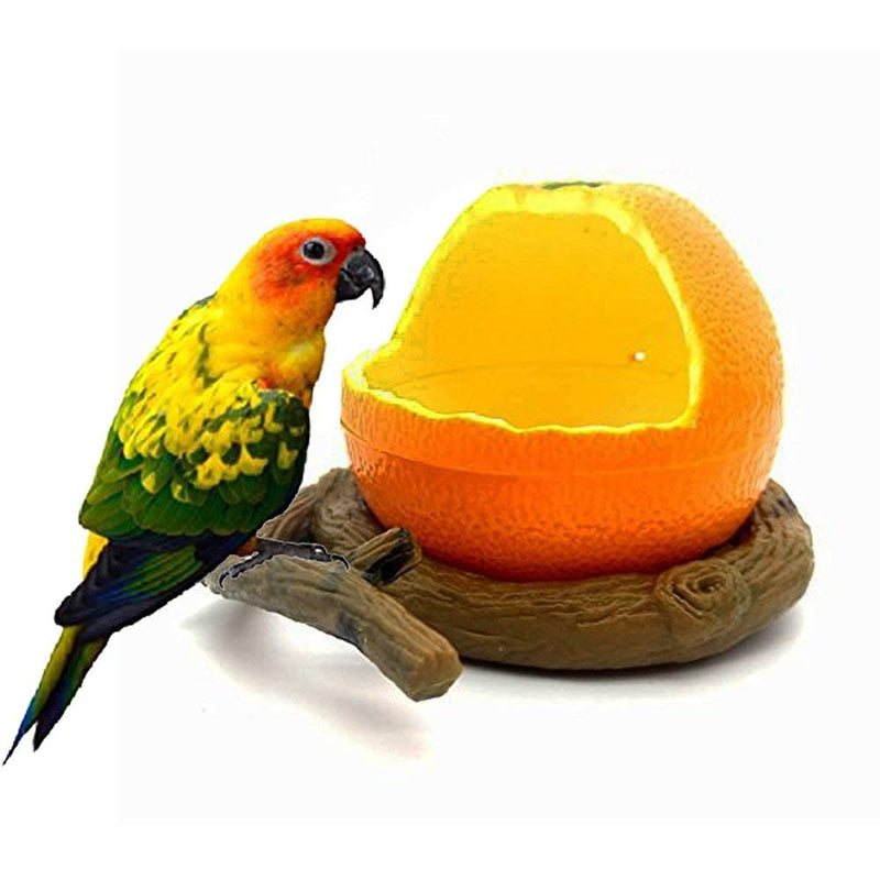 Pxlucky Birds Feeder Bowl,Bird Food Feeding Bowl Feed Cup for Small Parrots Cockatiels Conure Hamster Small Animal Drinking Water Container for Birds Cage Accessories,Orange Orange - BeesActive Australia