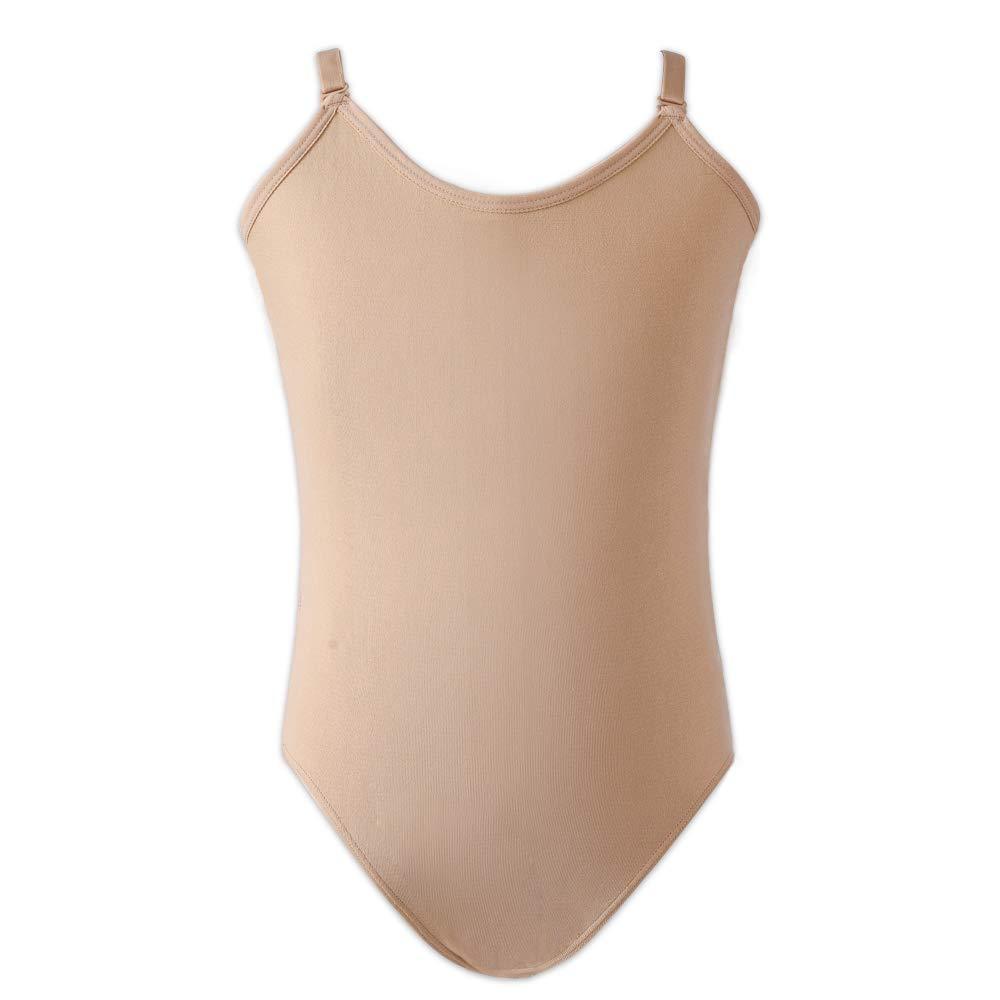 [AUSTRALIA] - STELLE Girls Nude Seamless Undergarment Camisole Leotard for Dance/Ballet/Gymnastics L (Age: 7-9Y) 