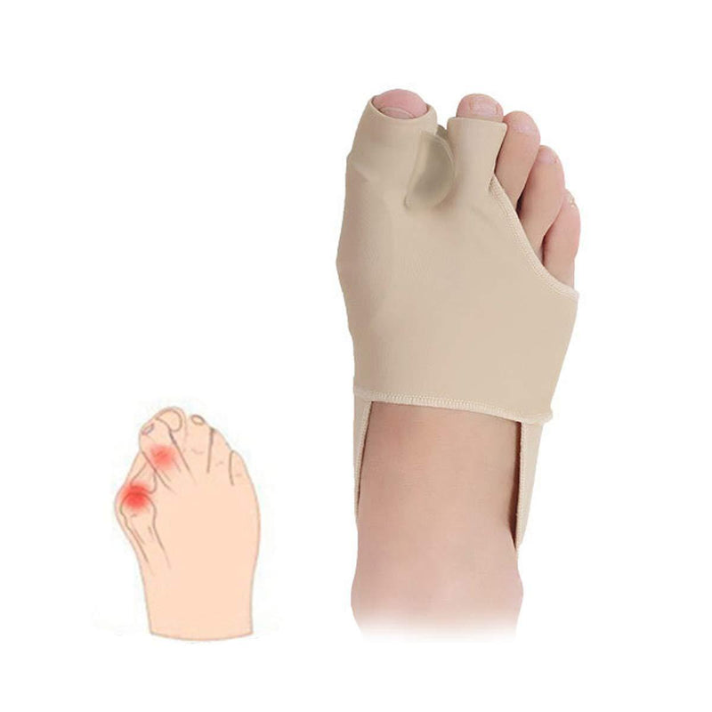 Bunion Corrector, Double Toe Separators, Relieve Toe Friction Bunion Pain, Ball of Foot Cushion Toe Spacers Straightener Splint, for Hallux Valgus Overlapping Toes Straightener Sleeves Socks (L) L - BeesActive Australia