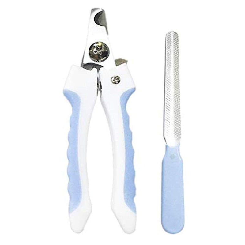 SunGrow Dog Nail Clipper and File Set, With Clipper and File, Razor Sharp Blade with Safety Switch, Blue and White, 1 Set per Pack - BeesActive Australia