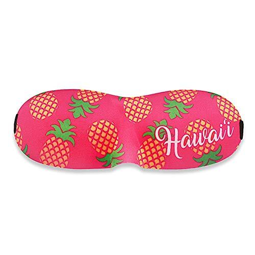 Island Travel Sleep Eye Mask - Pineapple Aloha Hawaii Pink - BeesActive Australia