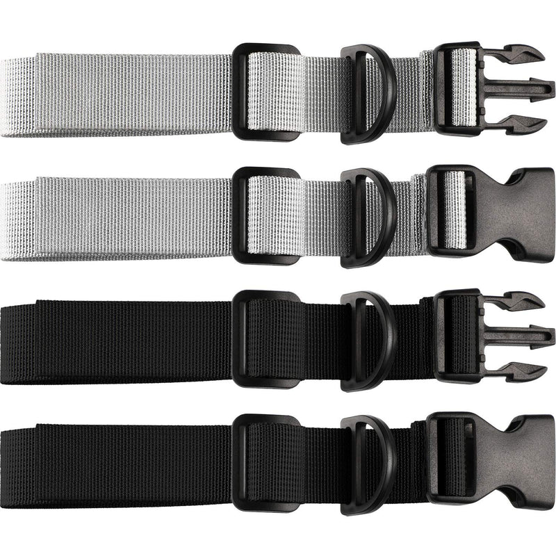 2 Pieces Backpack Chest Strap Adjustable Backpack Sternum Strap Chest Belt with Buckle for Hiking and Jogging (Black and Silvery) - BeesActive Australia