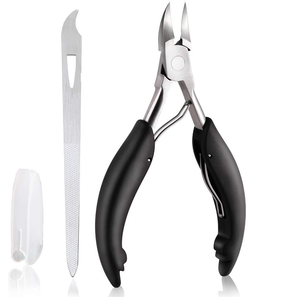 Toe Nail Clipper for Ingrown or Thick Toenails,Toenails Trimmer and Professional Podiatrist Toenail Nipper for Seniors with Surgical Stainless Steel Surper Sharp Blades Lighter Soft Handle - BeesActive Australia