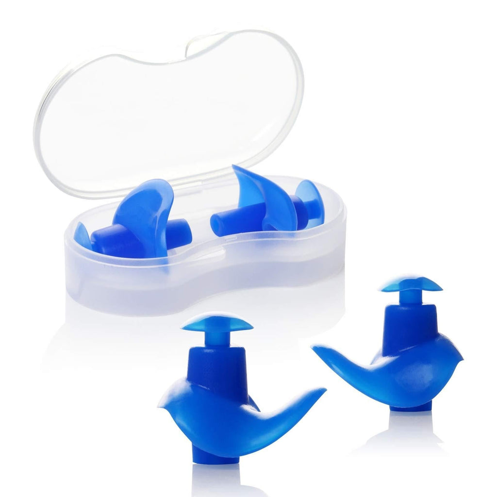 Hearprotek Swimming Ear Plugs, 2 Pairs Waterproof Reusable Silicone Ear Plugs for Swimmers Showering Bathing Surfing and Other Water Sports Kids Size Blue - BeesActive Australia