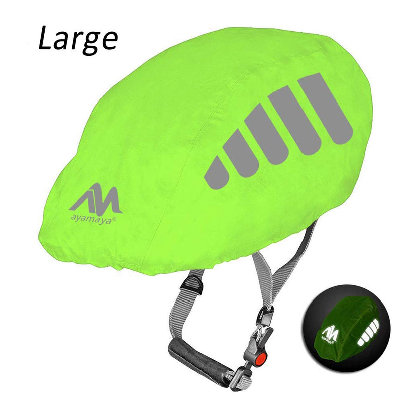 ayamaya Bike Helmet Cover with Reflective Strip, High Visibility Waterproof Cycling Bicycle Helmet Rain Cover Windproof Dustproof Breathable Road Bicycle Helmet Water Cover Ride Gear - BeesActive Australia
