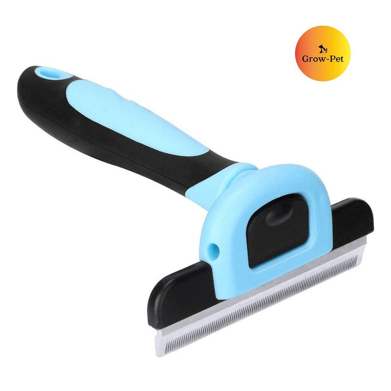 Grow-Pet Deshedding Tool and Grooming Brush for Dogs and Cats, Effective Grooming Tool with Stainless Steel Trimming Blade, and Reduces Shedding by Up to 95% - BeesActive Australia